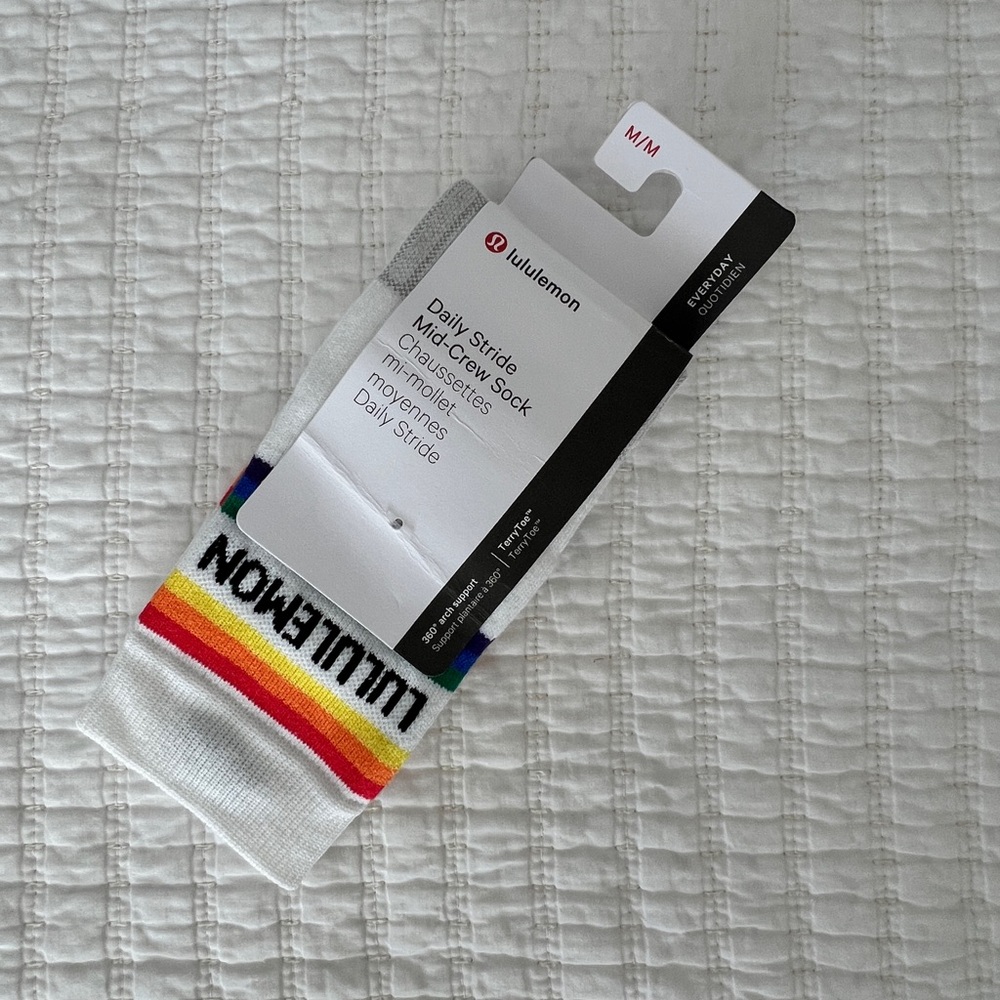 Lululemon White Daily Stride Micro Crew Sock
